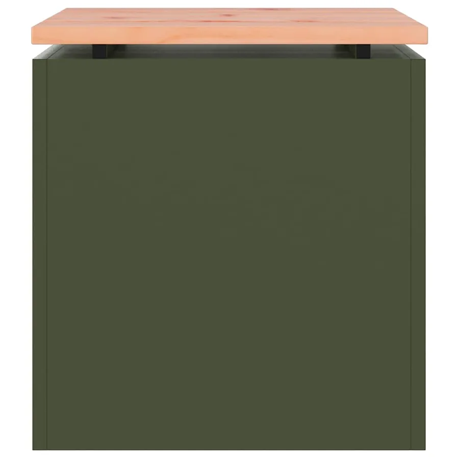Banc de jardin Vert olive 40 x 40 x 43 cm Acier - 4