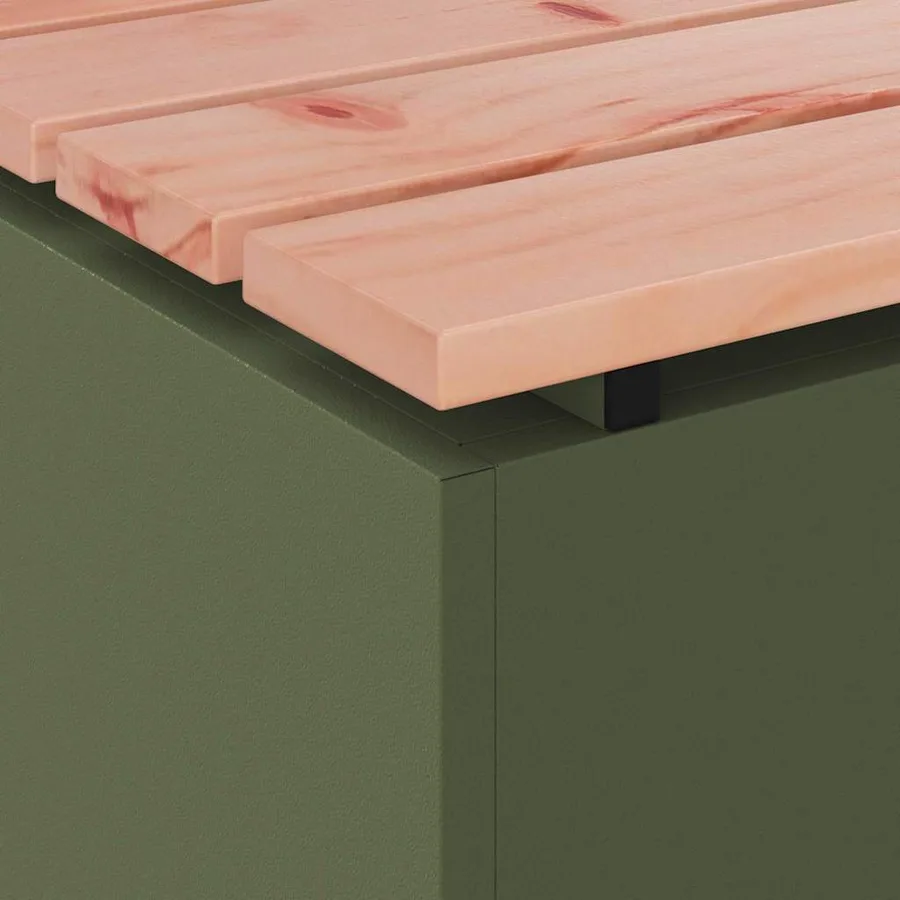 Banc de jardin Vert olive 40 x 40 x 43 cm Acier - 7