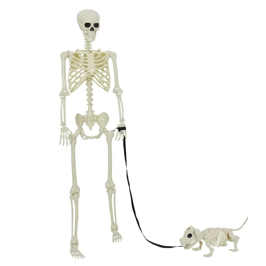 Squelette de décoration Halloween 2 pcs Blanc Polypropylène - 2