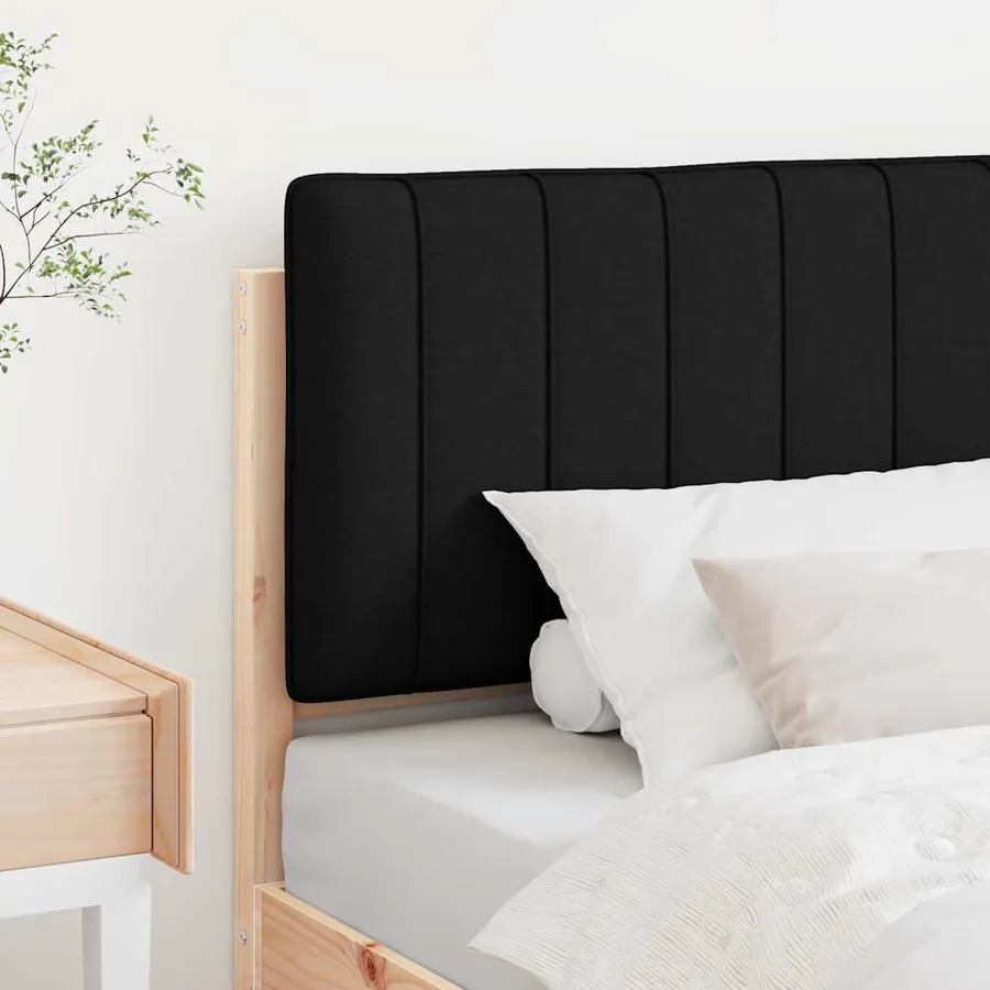 Tête de lit capitonnée Marron et Noir 75 cm Pin massif - 3