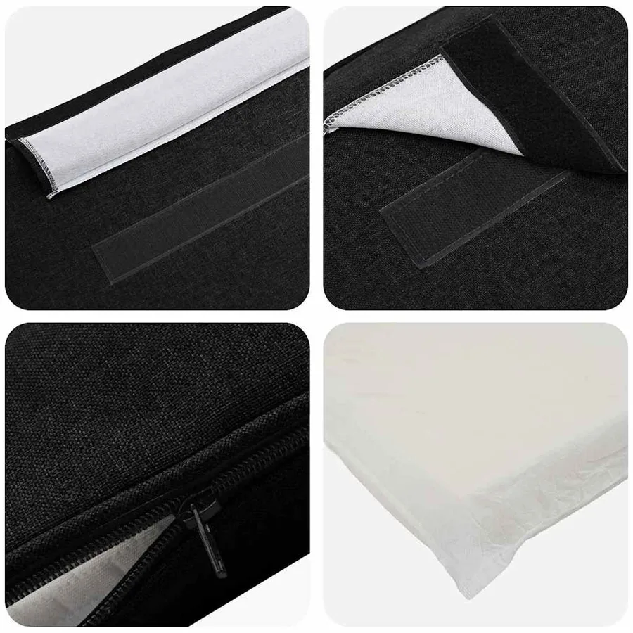 Tête de lit capitonnée Marron et Noir 75 cm Pin massif - 7