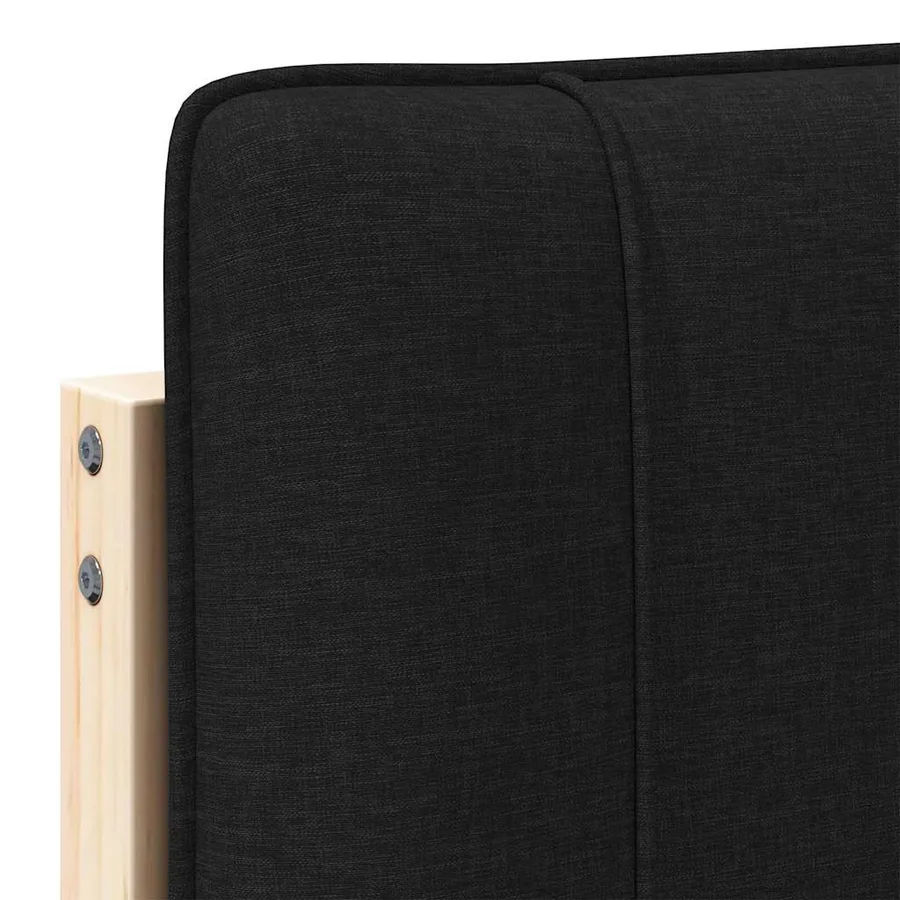 Tête de lit capitonnée Marron et Noir 75 cm Pin massif - 9