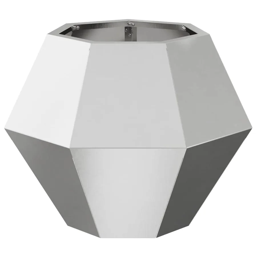 Jardinière 2 pc Argent 50 x 50 x 40 cm Acier inoxydable - 6