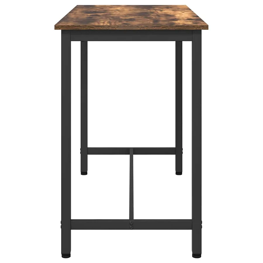 table Chêne fumé 100 x 50 x 76,5 cm Bois d'ingénierie et acier - 4