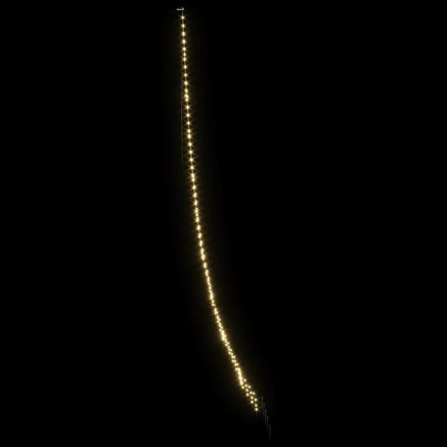 Arbre de Noël LED avec piquets au sol Blanc chaud 511 cm Métal - 5