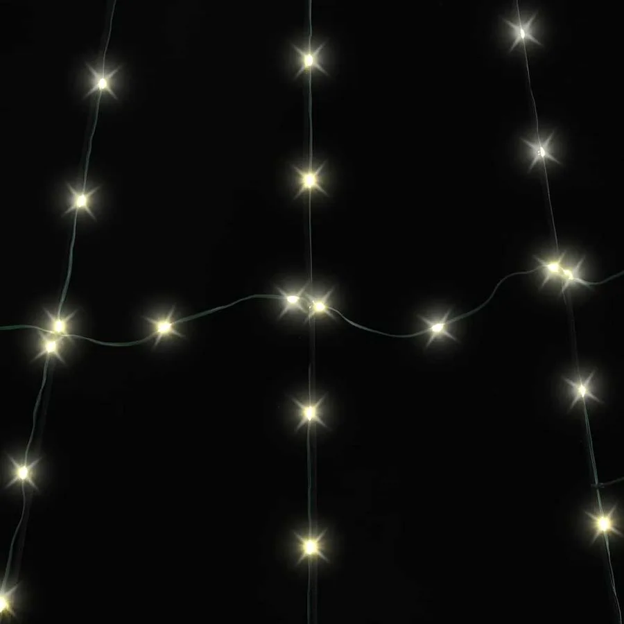 Arbre de Noël LED avec piquets au sol Blanc chaud 511 cm Métal - 9