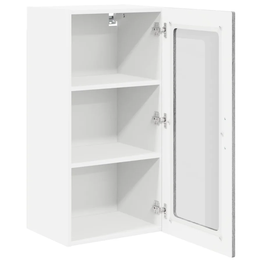 Cabinet en verre mural LUCCA 2 pcs Sonoma gris 40 x 31 x 80 cm - 5