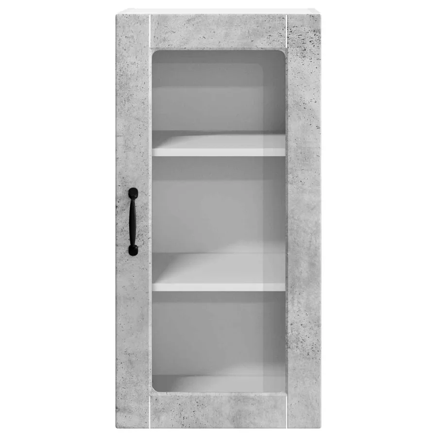 Cabinet en verre mural LUCCA Gris béton 40 x 31 x 80 cm - 5