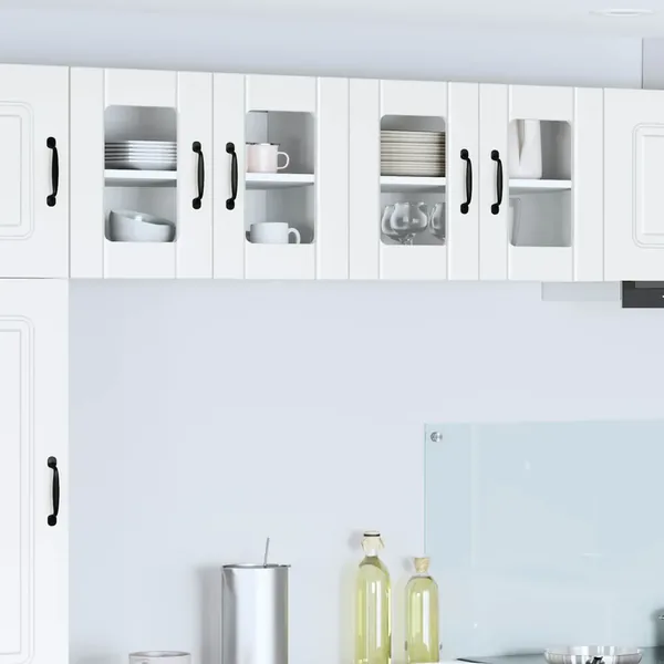 Cabinet en verre mural LUCCA 2 pcs Blanc 60 x 31 x 40 cm