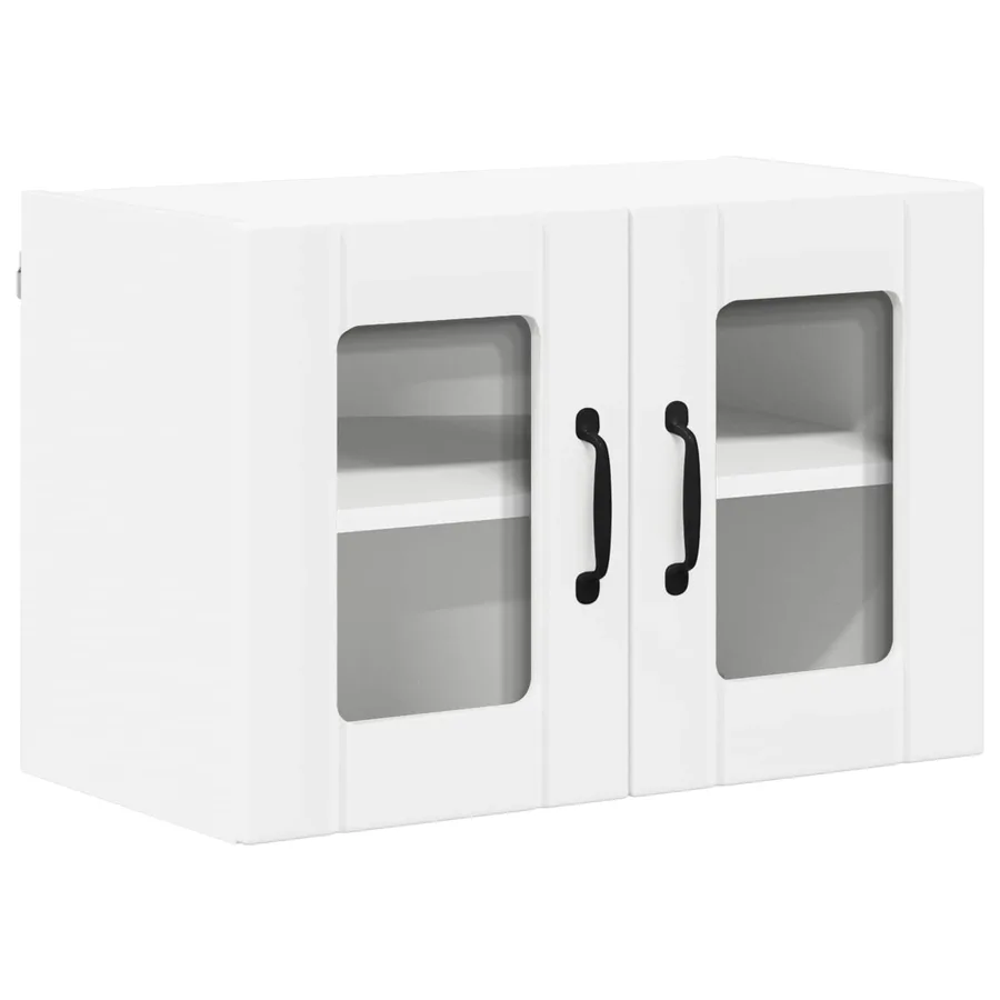 Cabinet en verre mural LUCCA 2 pcs Blanc 60 x 31 x 40 cm - 5