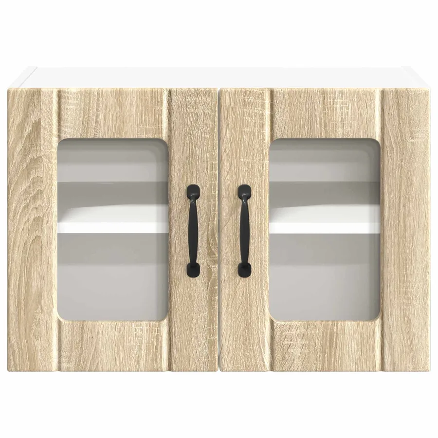 Cabinet en verre mural LUCCA 2 pcs Chêne Sonoma 60 x 31 x 40 cm - 7