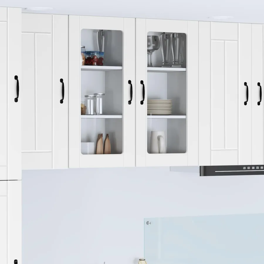 Cabinet en verre mural LUCCA Blanc 40 x 31 x 80 cm