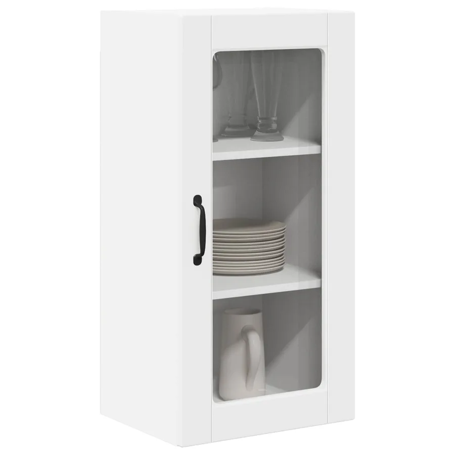 Cabinet en verre mural LUCCA Blanc 40 x 31 x 80 cm - 3