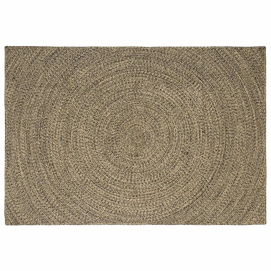 Tapis de surface Naturel et noir 240 x 340 cm Jute