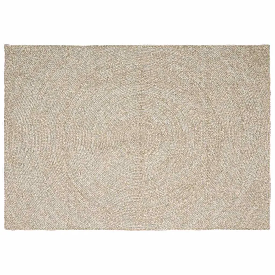 Tapis de surface Naturel et Blanc 240 x 340 cm Jute