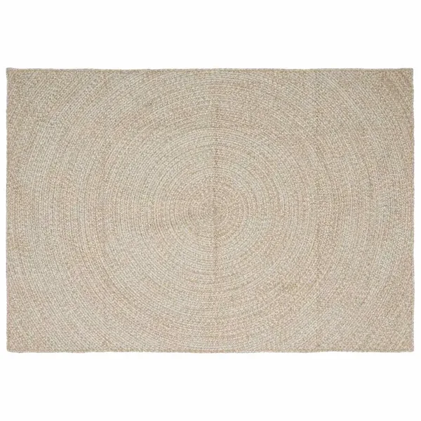 Tapis de surface Naturel et Blanc 240 x 340 cm Jute