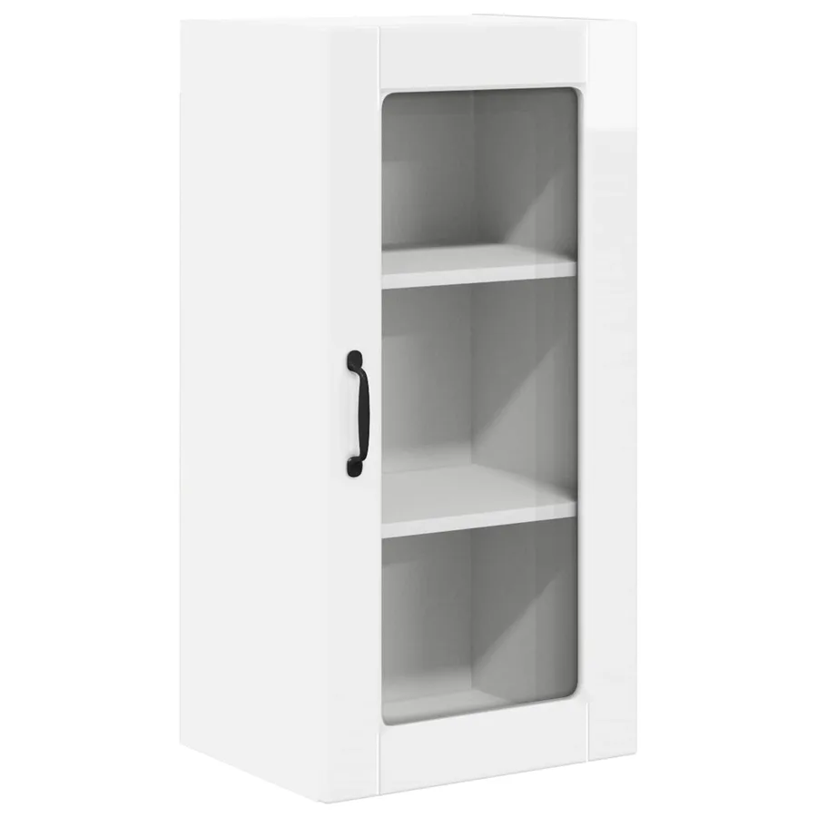 Cabinet en verre mural LUCCA Blanc brillant 40 x 31 x 80 cm - 2