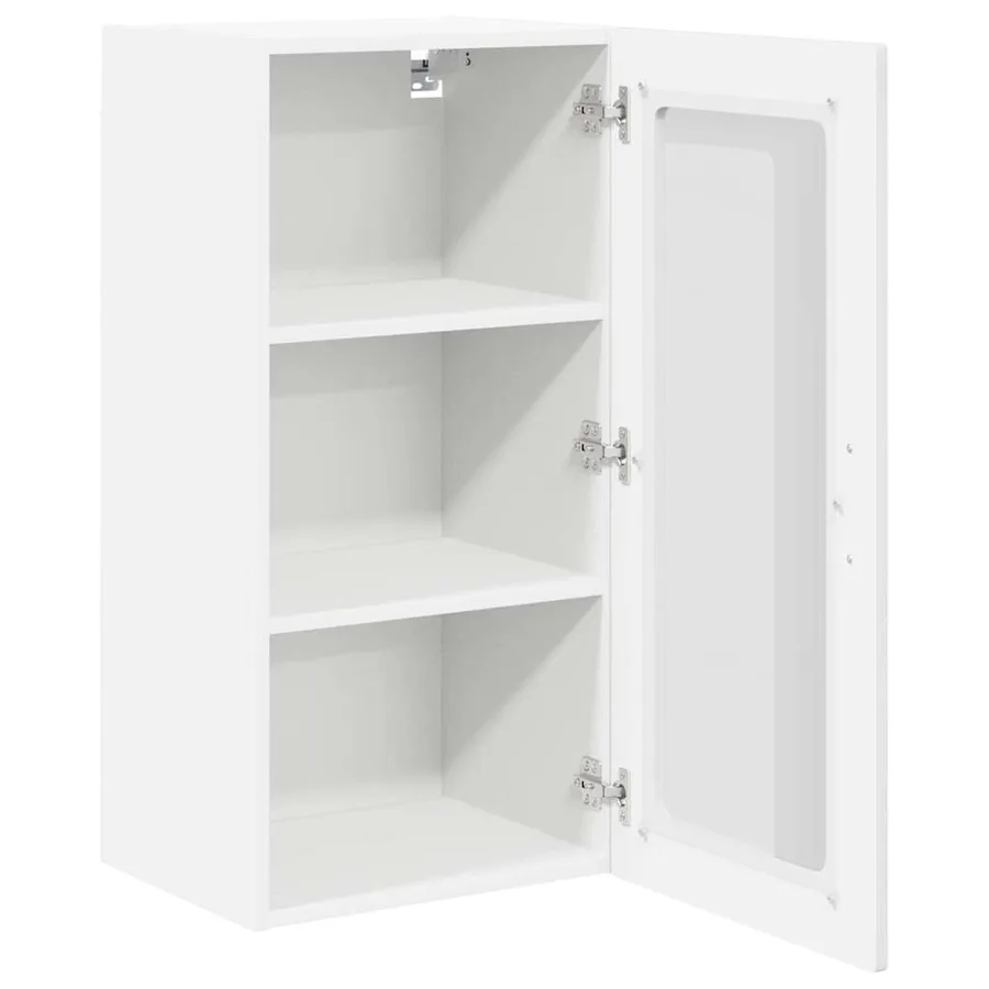 Cabinet en verre mural LUCCA Blanc brillant 40 x 31 x 80 cm - 5