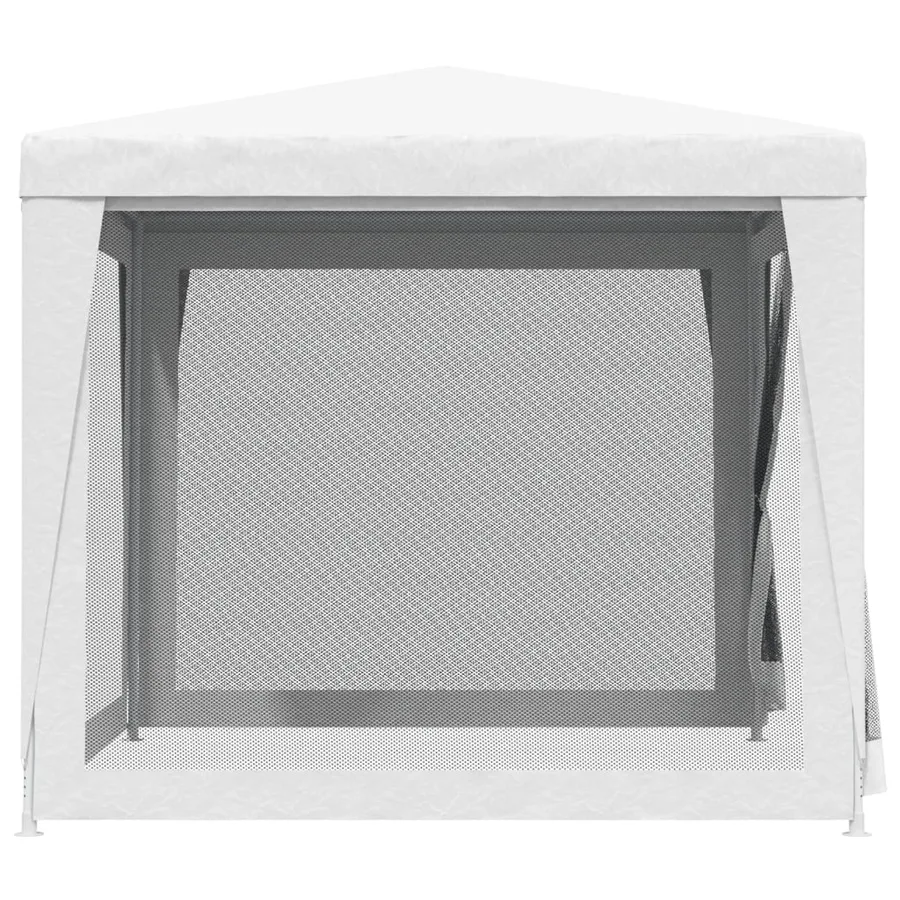 Tente de réception 4 parois latérales en maille 2,5x2,5 m Blanc - 5