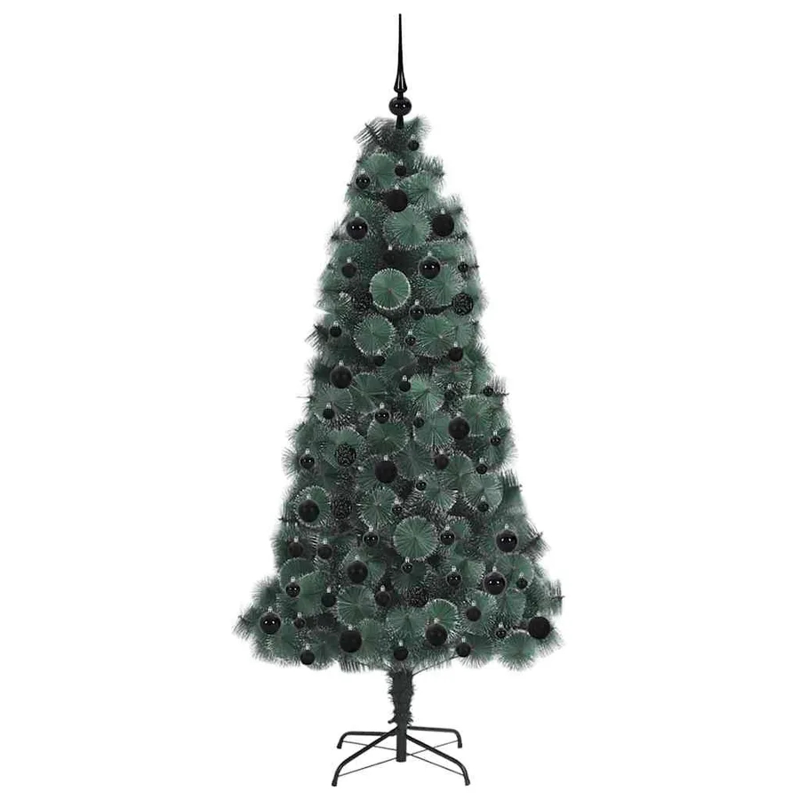 Arbre de Noël artificiel pré-éclairé avec ensemble de boules - 4