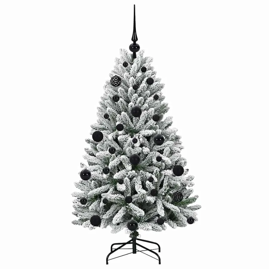 Sapin de Noël artificiel Vert et blanc 120 cm PVC et métal - 4
