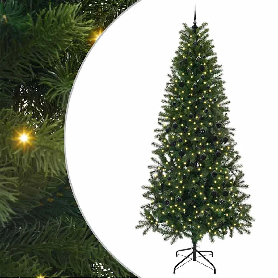 Sapin de Noël artificiel avec 300 LED Vert 240 cm PE et PVC - 2