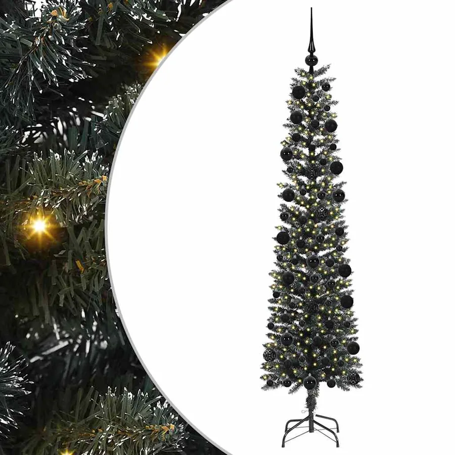 Sapin de Noël artificiel Vert 210 cm PVC, plastique et acier - 2