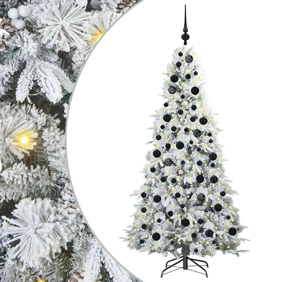 Sapin de Noël Artificiel à Branches Articulées Blanc 180 cm - 2