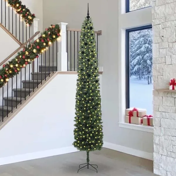 Sapin de Noël artificiel Vert 300 cm PVC et acier et plastique