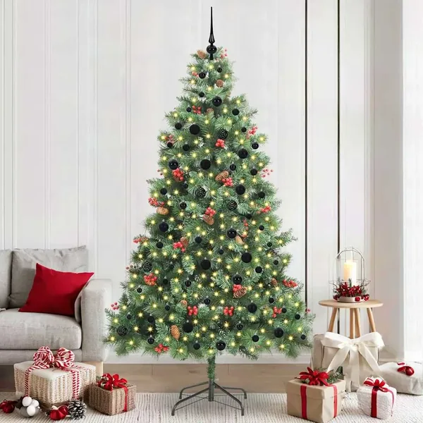 Sapin de Noël artificiel Vert 240 cm PVC et métal