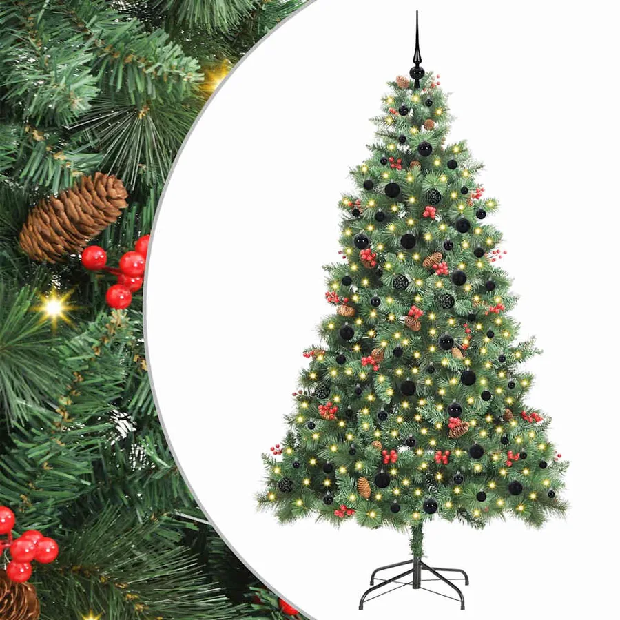 Sapin de Noël artificiel Vert 240 cm PVC et métal - 2