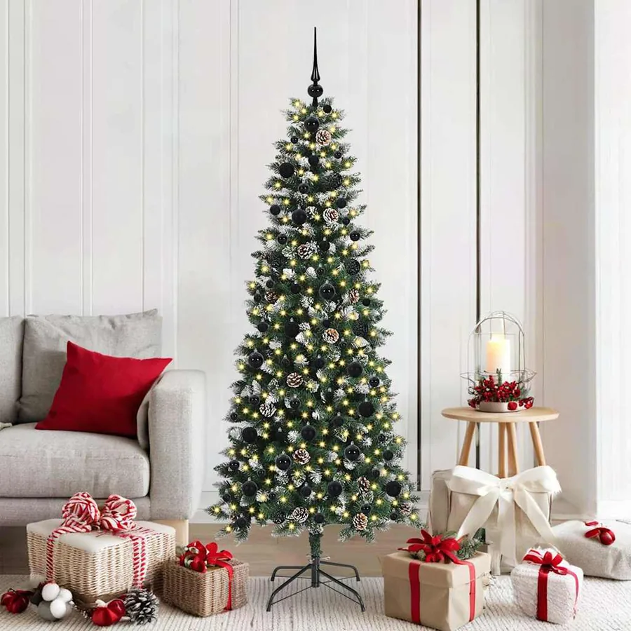 Sapin de Noël artificiel Vert 180 cm PVC, plastique et acier
