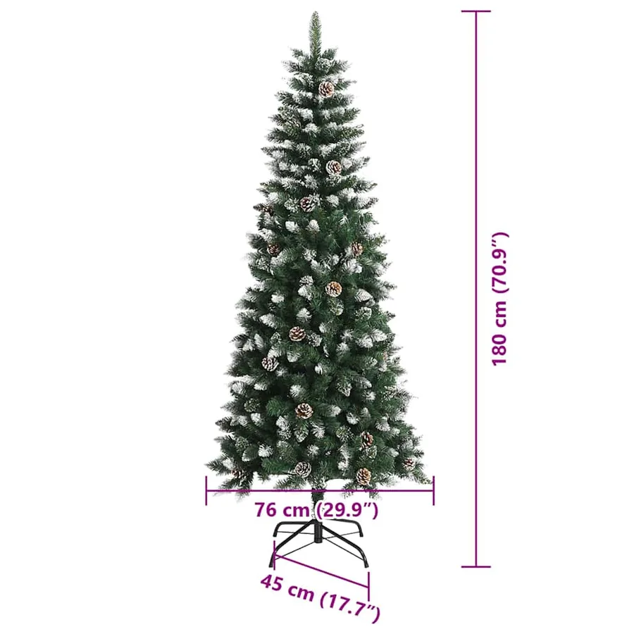 Sapin de Noël artificiel Vert 180 cm PVC, plastique et acier - 16