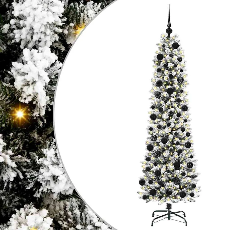 Sapin de Noël artificiel Blanc 180 cm PVC, métal et plastique - 2