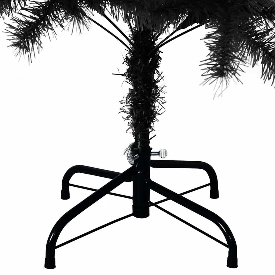 Sapin de Noël avec 150 LED avec support Noir 120 cm PVC - 12