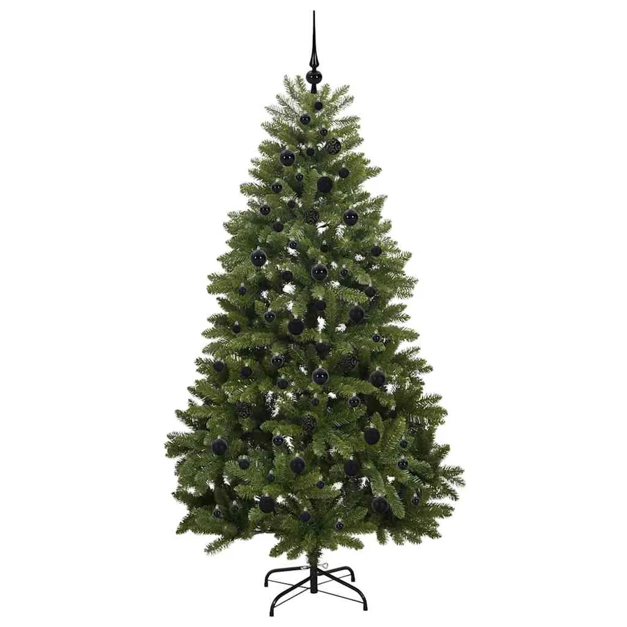 Sapin de Noël artificiel avec 300 LED Vert 210 cm PVC et métal - 4