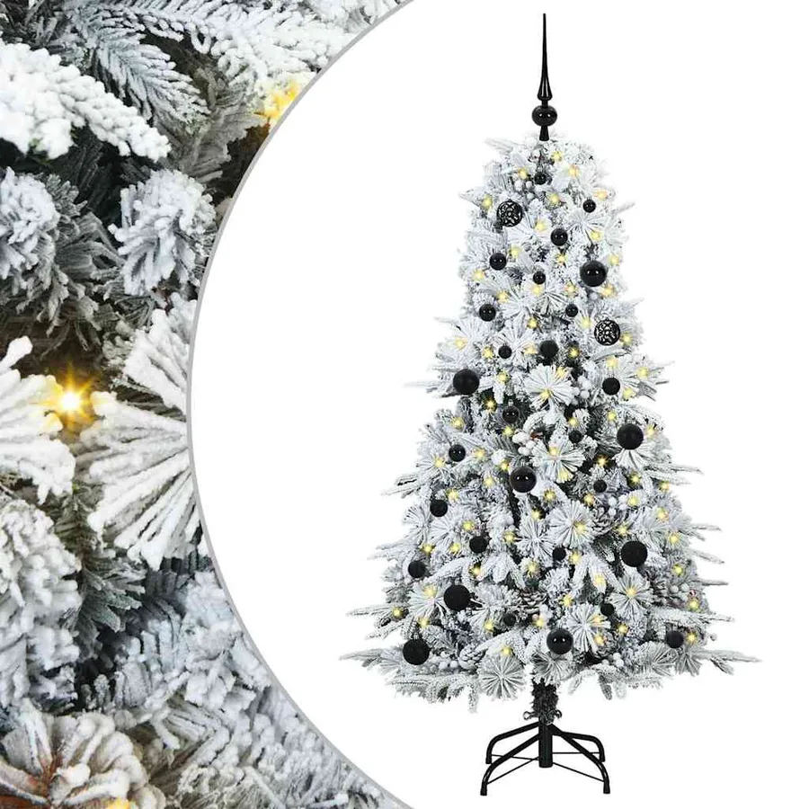 Sapin de Noël Artificiel à Branches Articulées Blanc 150 cm - 2