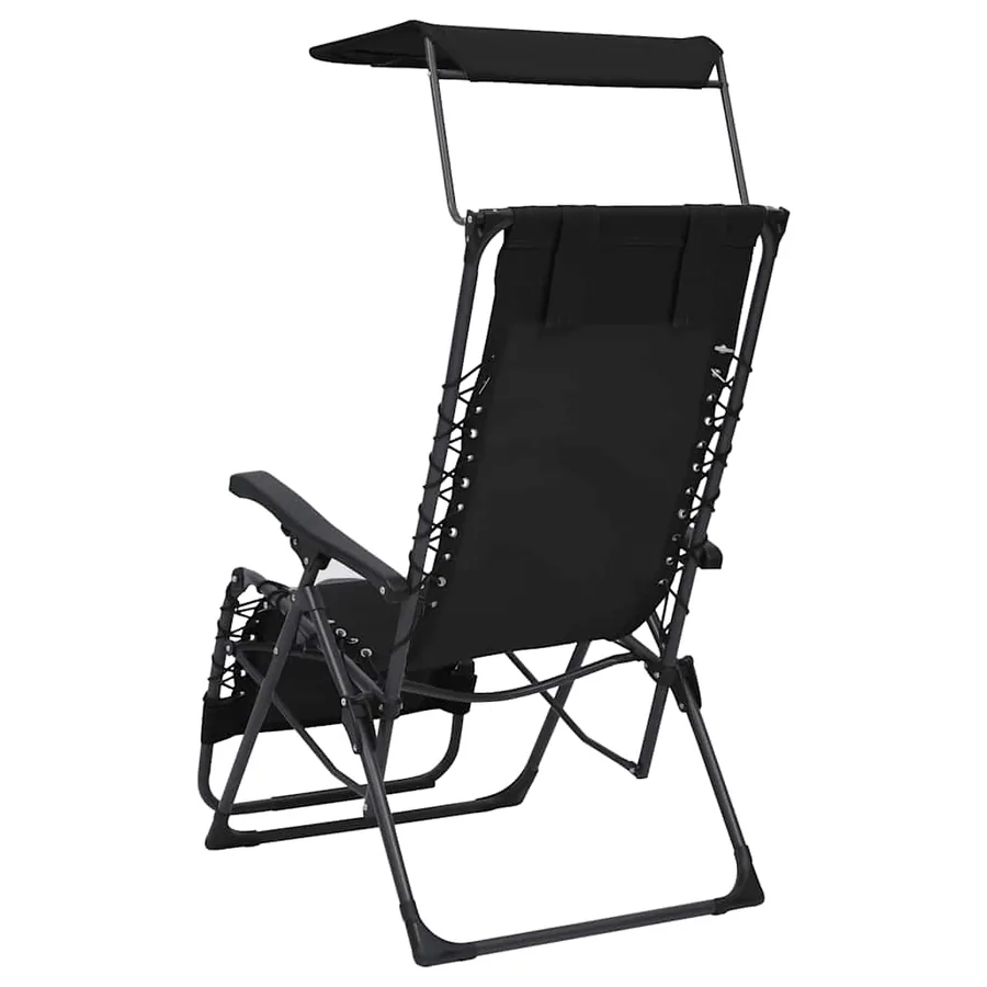 Chaise pliable de terrasse Noir Textilène - 24