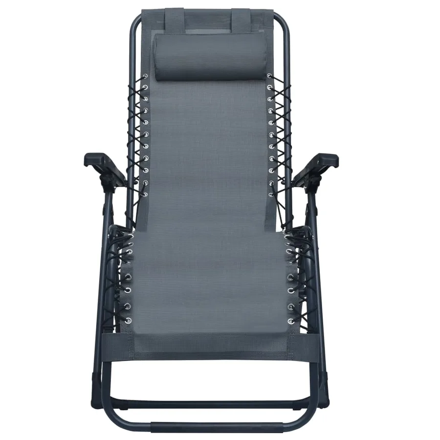 Chaise pliable de terrasse Noir Textilène - 32