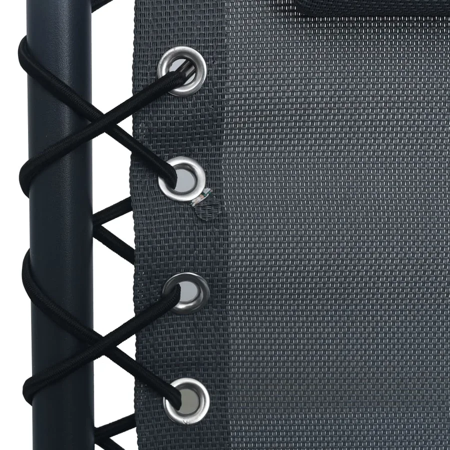 Chaise pliable de terrasse Noir Textilène - 37