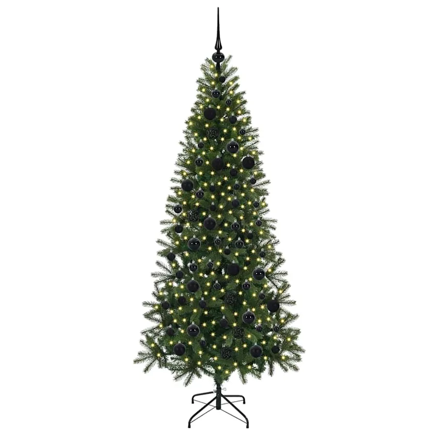 Sapin de Noël artificiel avec 300 LED Vert 180 cm PE et PVC - 3