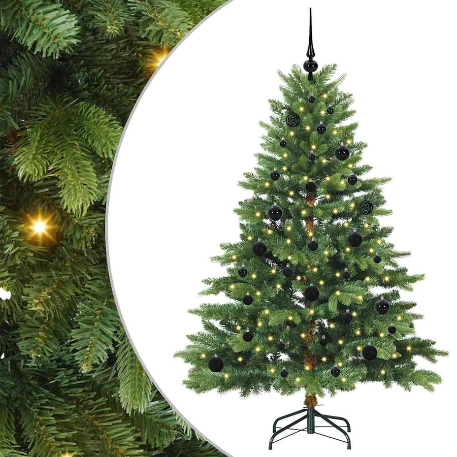 Sapin de Noël artificiel avec 150 LED Vert 150 cm PE et PVC - 2