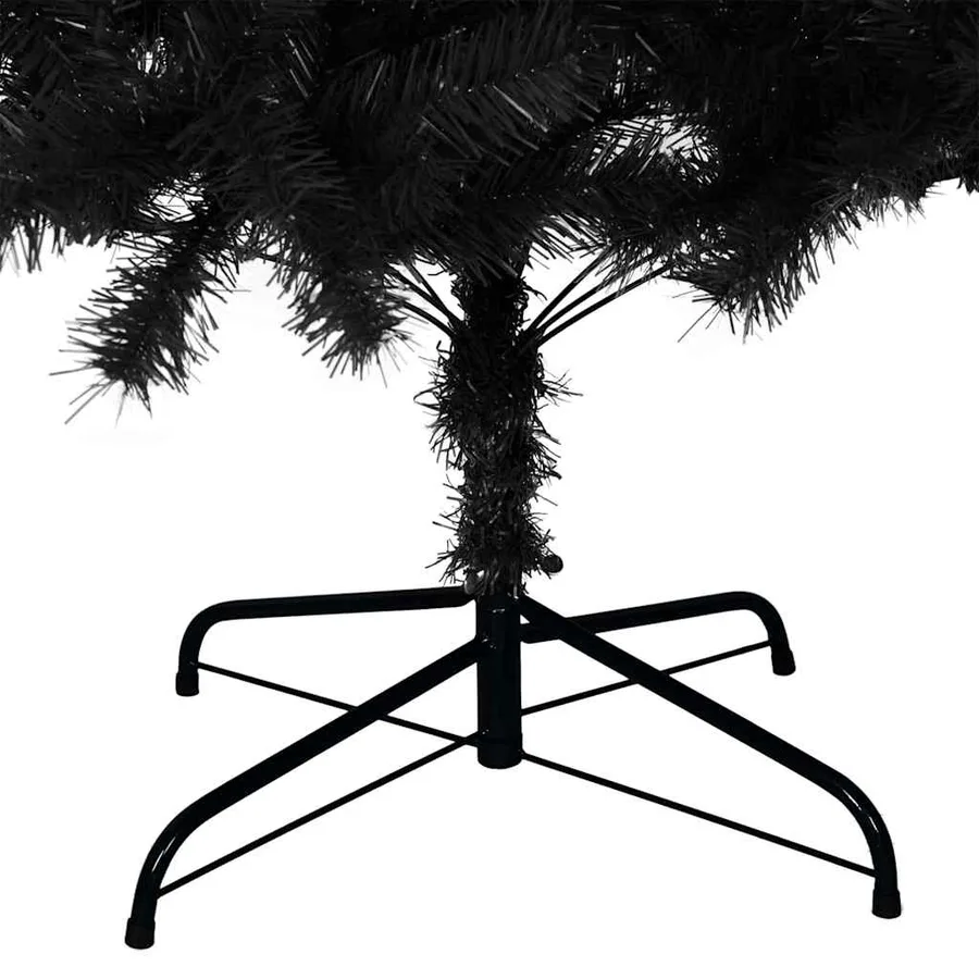 Sapin de Noël avec 300 LED avec support Noir 240 cm PVC - 12