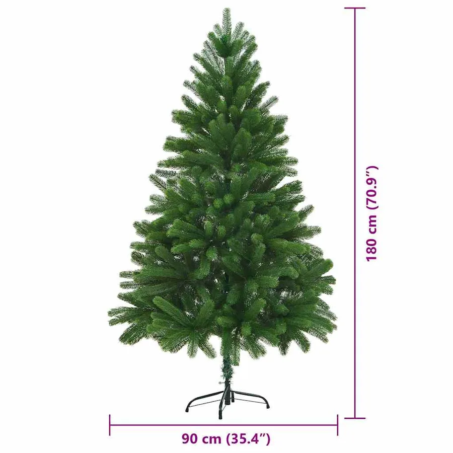 Sapin de Noël avec 300 LED avec support Vert 180 cm PE - 16