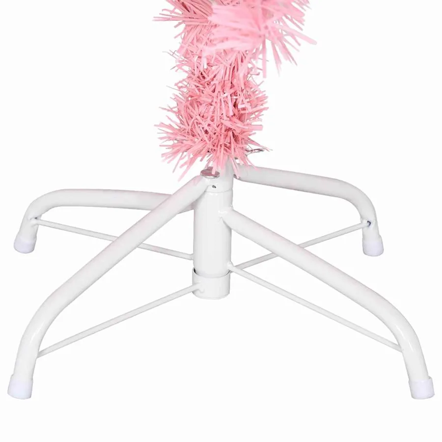 Sapin de Noël avec 150 LED avec support Rose 120 cm PVC - 12