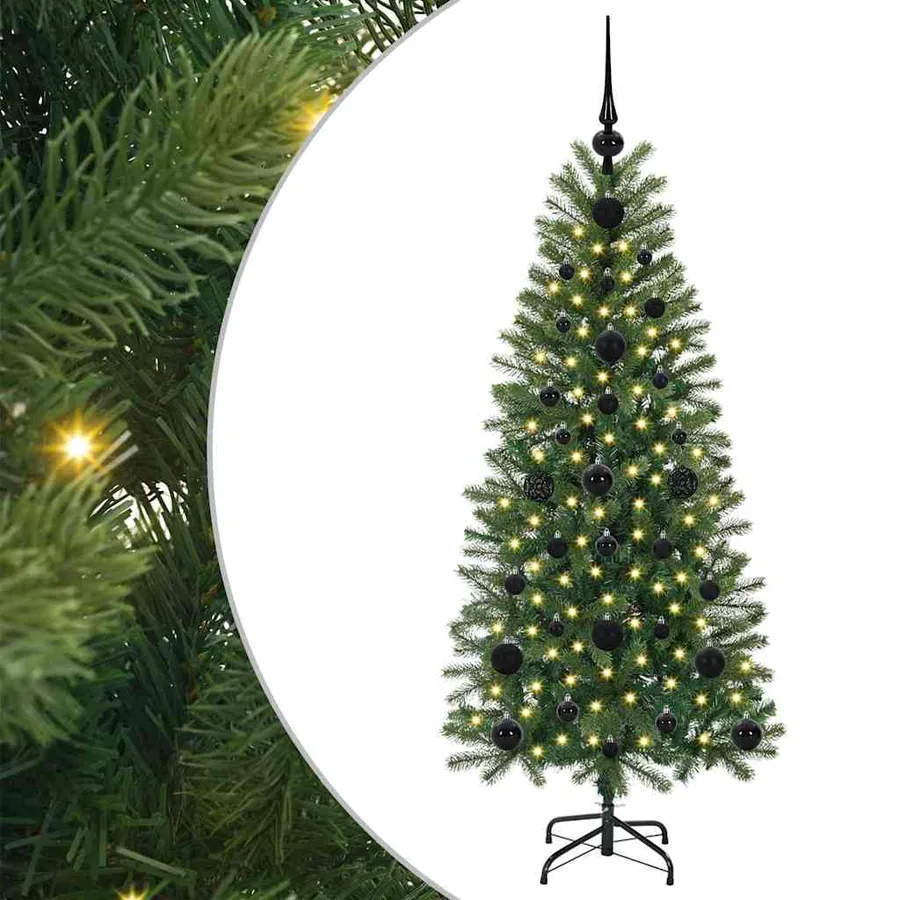 Sapin de Noël artificiel avec 150 LED Vert 120 cm PE et PVC - 2