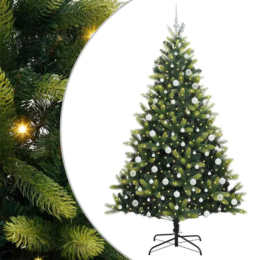 Arbre de Noël artificiel en silicone flexible 300 LEDs 210 cm - 2