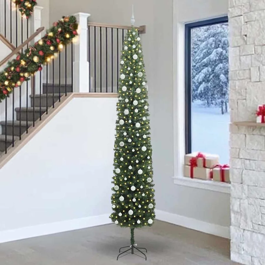 Sapin de Noël artificiel Vert 270 cm PVC et acier et plastique