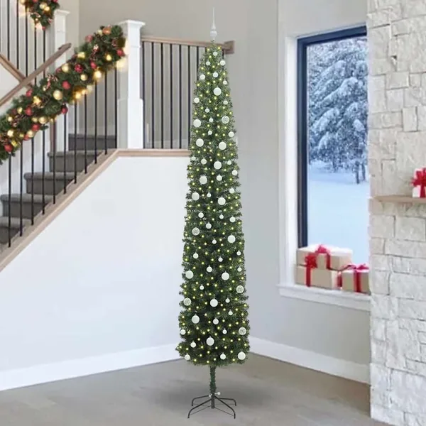 Sapin de Noël artificiel Vert 270 cm PVC et acier et plastique