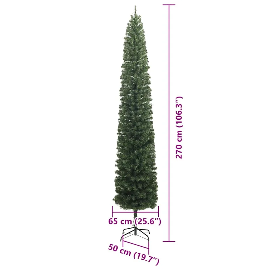 Sapin de Noël artificiel Vert 270 cm PVC et acier et plastique - 15